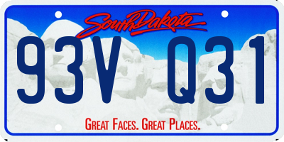 SD license plate 93VQ31