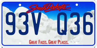 SD license plate 93VQ36