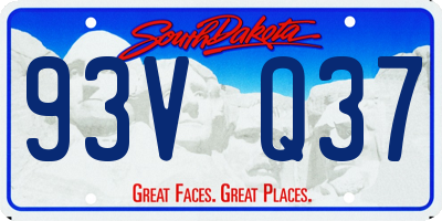 SD license plate 93VQ37
