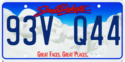 SD license plate 93VQ44