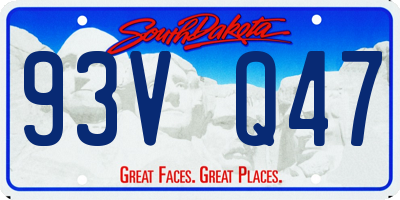 SD license plate 93VQ47