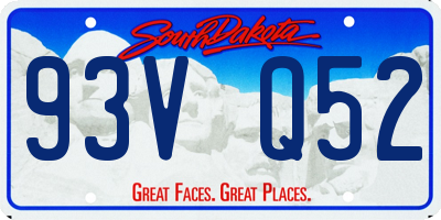 SD license plate 93VQ52
