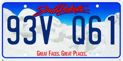 SD license plate 93VQ61