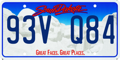SD license plate 93VQ84