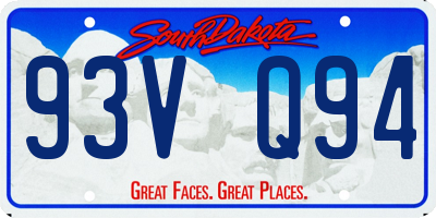 SD license plate 93VQ94
