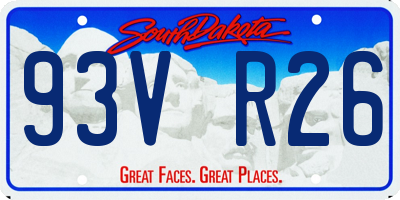 SD license plate 93VR26