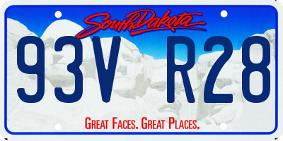 SD license plate 93VR28