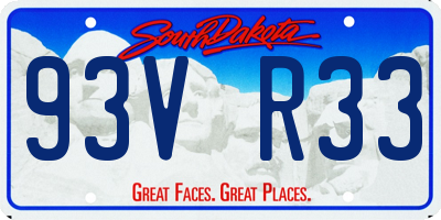 SD license plate 93VR33