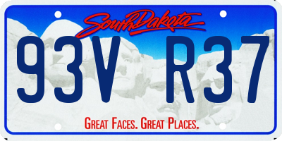 SD license plate 93VR37