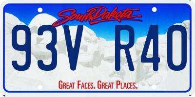 SD license plate 93VR40