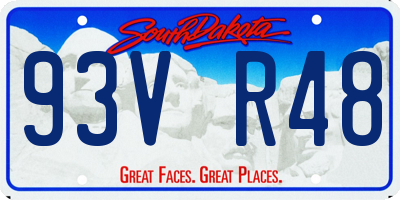 SD license plate 93VR48