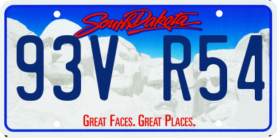 SD license plate 93VR54