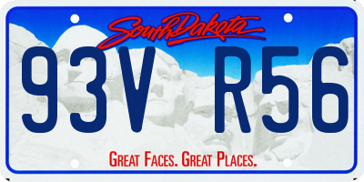 SD license plate 93VR56