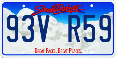 SD license plate 93VR59