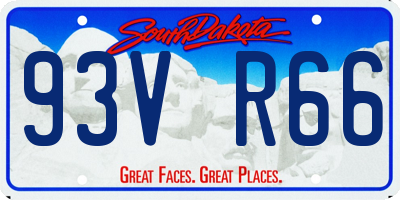 SD license plate 93VR66