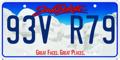 SD license plate 93VR79