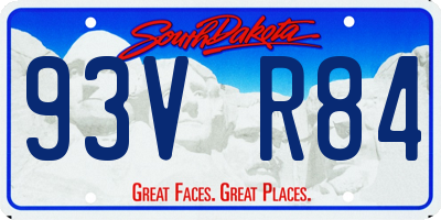 SD license plate 93VR84