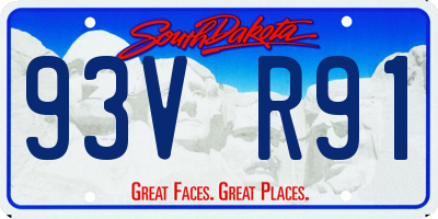 SD license plate 93VR91