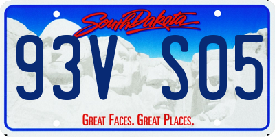 SD license plate 93VS05