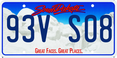 SD license plate 93VS08