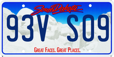SD license plate 93VS09