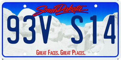 SD license plate 93VS14