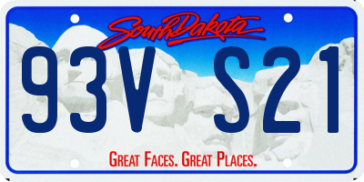 SD license plate 93VS21