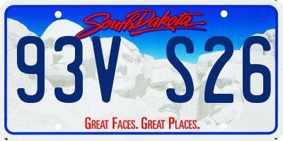 SD license plate 93VS26