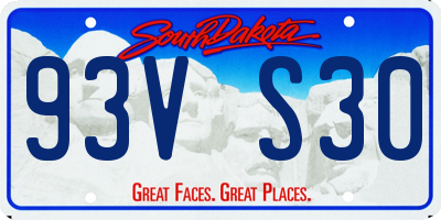 SD license plate 93VS30