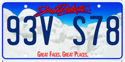 SD license plate 93VS78