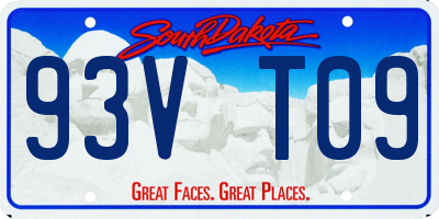 SD license plate 93VT09