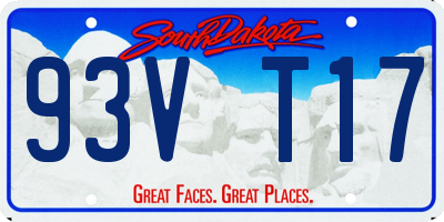 SD license plate 93VT17