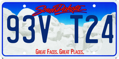 SD license plate 93VT24