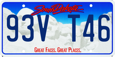 SD license plate 93VT46