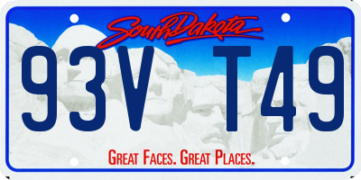 SD license plate 93VT49