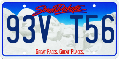 SD license plate 93VT56