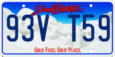 SD license plate 93VT59