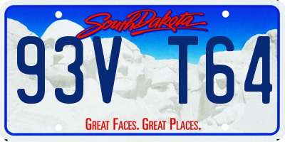 SD license plate 93VT64