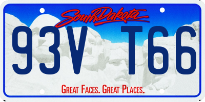 SD license plate 93VT66