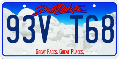 SD license plate 93VT68