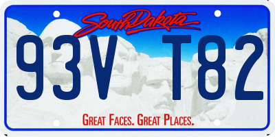 SD license plate 93VT82