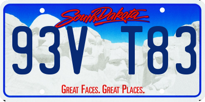 SD license plate 93VT83