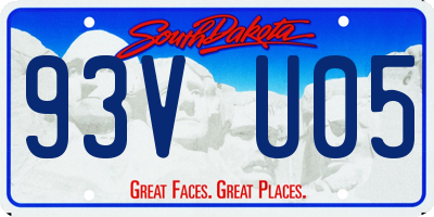 SD license plate 93VU05