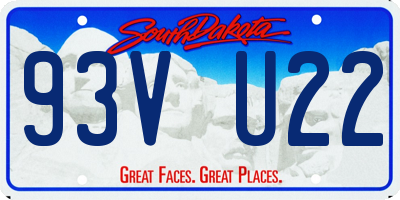 SD license plate 93VU22