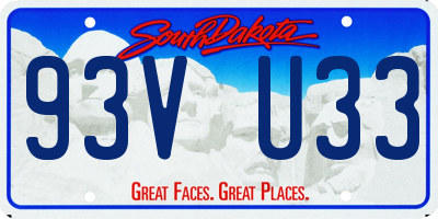 SD license plate 93VU33