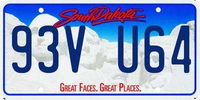 SD license plate 93VU64