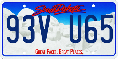 SD license plate 93VU65