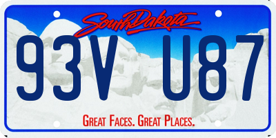 SD license plate 93VU87