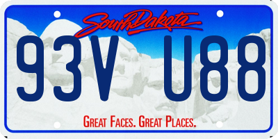 SD license plate 93VU88