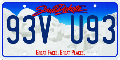 SD license plate 93VU93